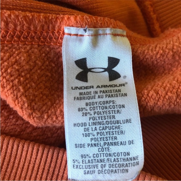 Under Armour Storm Loose Sweatshirt Hoodie Orange Pink Logo Pullover M - Picture 12 of 16